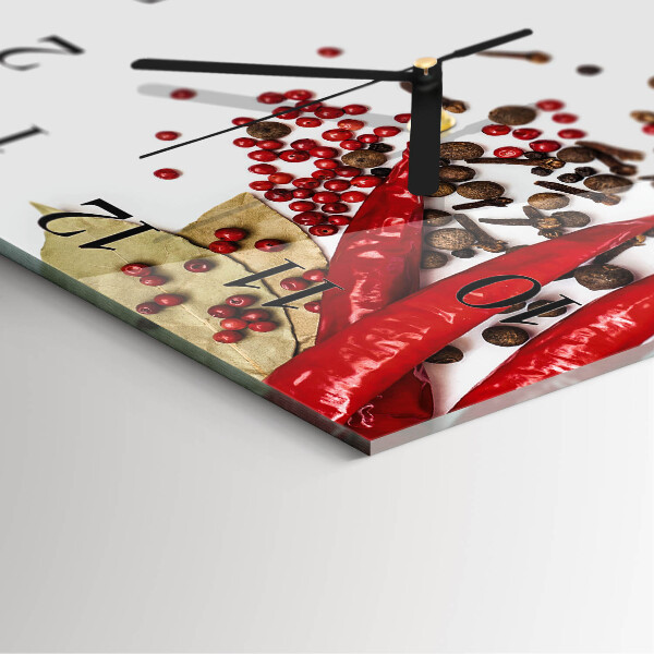 Reloj de vidrio Pimiento rojo