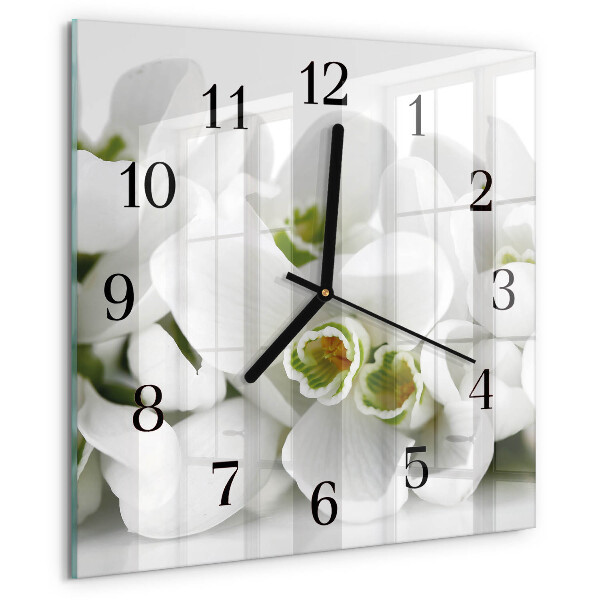 Reloj de vidrio Flores