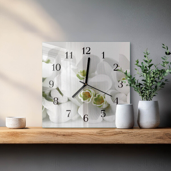 Reloj de vidrio Flores