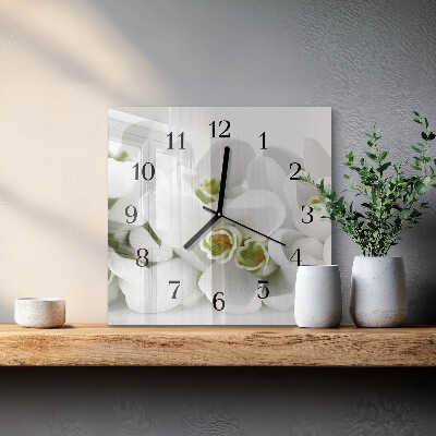 Reloj de vidrio Flores