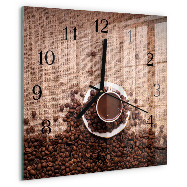 Reloj de vidrio Granos de café