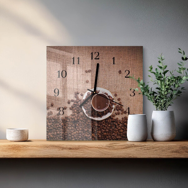 Reloj de vidrio Granos de café