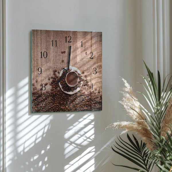 Reloj de vidrio Granos de café