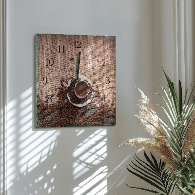 Reloj de vidrio Granos de café
