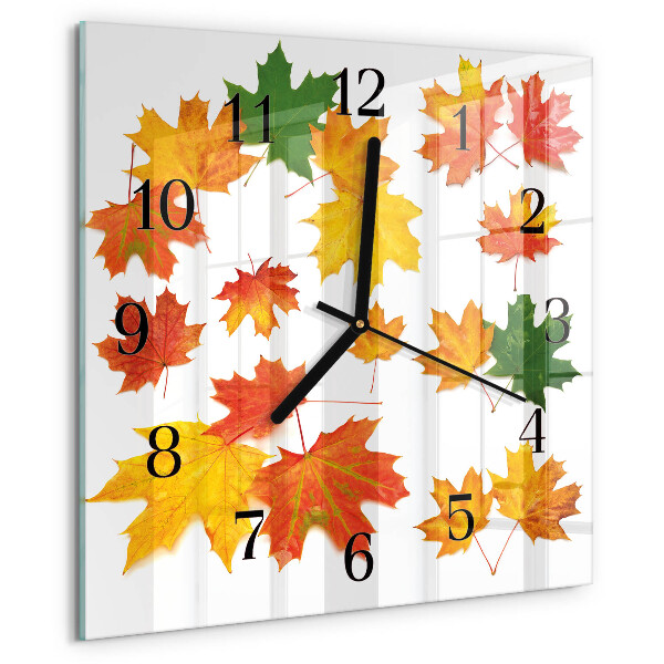 Reloj de vidrio Hojas