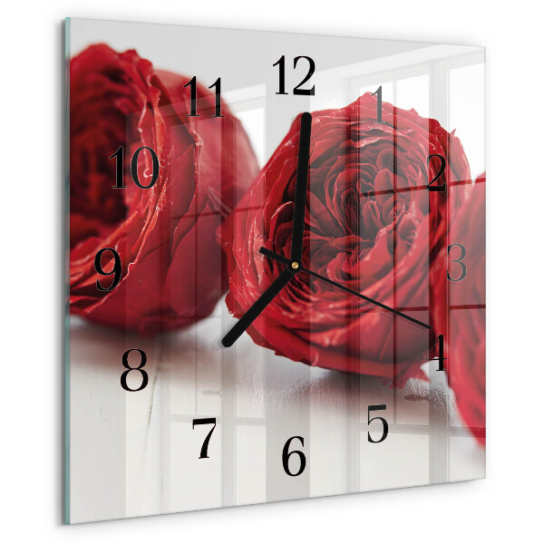 Reloj de vidrio Flores