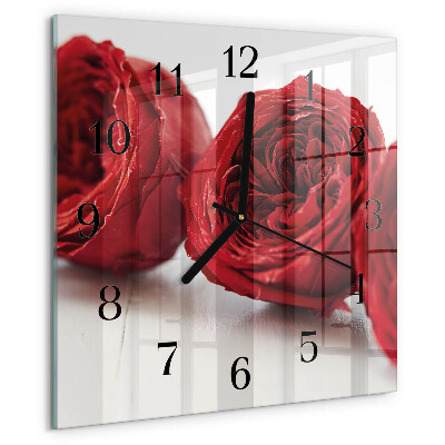 Reloj de vidrio Flores