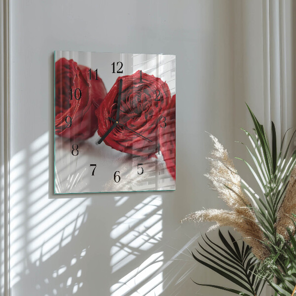 Reloj de vidrio Flores