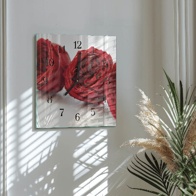 Reloj de vidrio Flores