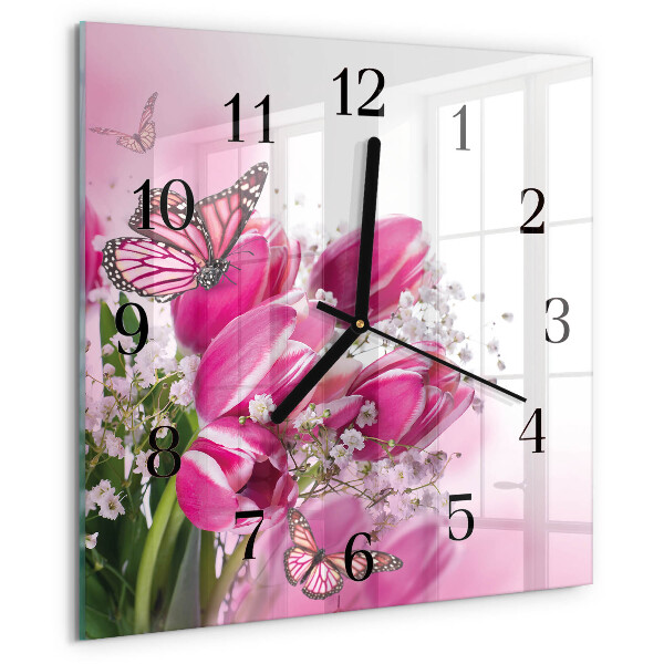 Reloj de vidrio Mariposa