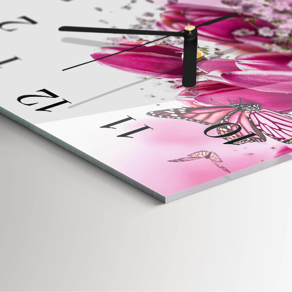 Reloj de vidrio Mariposa