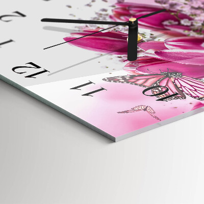Reloj de vidrio Mariposa