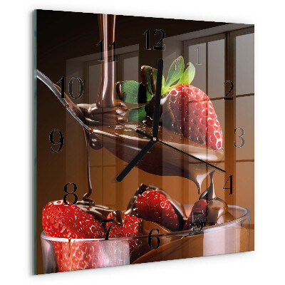 Reloj de vidrio Fresas con chocolate