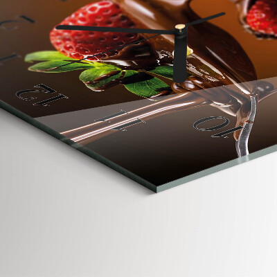 Reloj de vidrio Fresas con chocolate