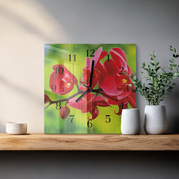 Reloj de vidrio Orquídea