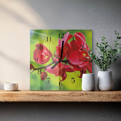 Reloj de vidrio Orquídea