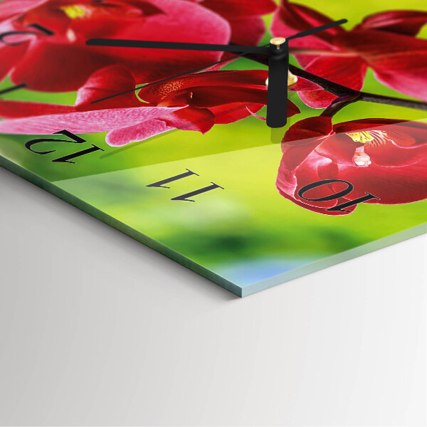 Reloj de vidrio Orquídea