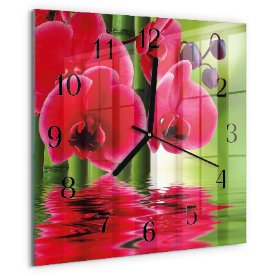Reloj de vidrio Orquídea