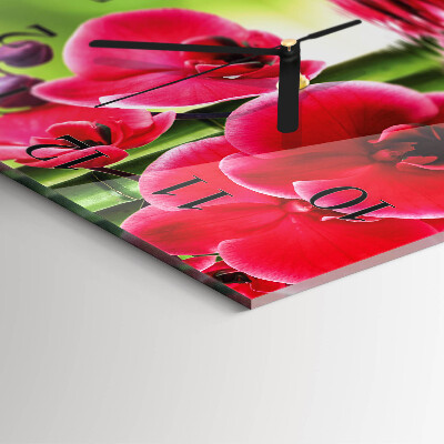 Reloj de vidrio Orquídea