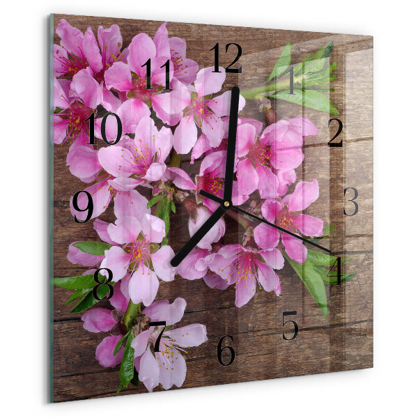 Reloj de vidrio Flores