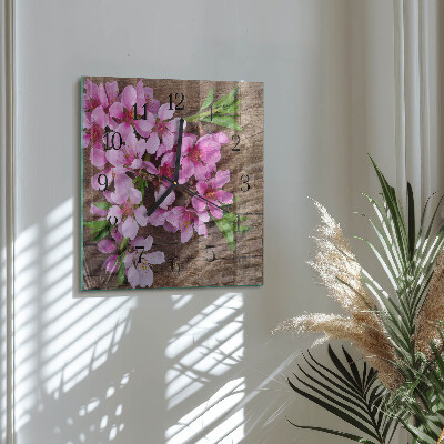 Reloj de vidrio Flores