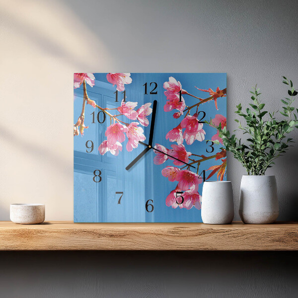 Reloj de vidrio Flores