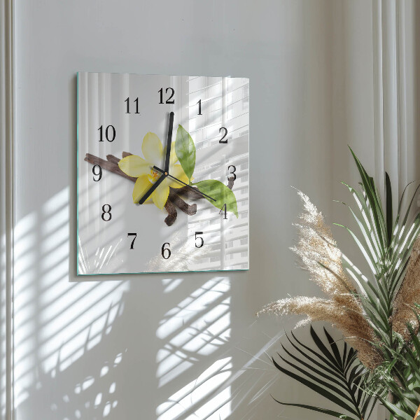 Reloj de vidrio Orquídea de vainilla