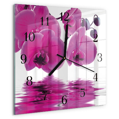 Reloj de vidrio Orquídea