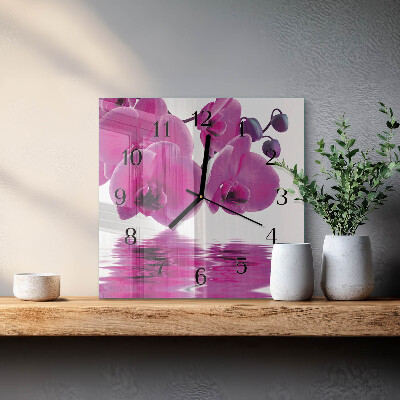Reloj de vidrio Orquídea