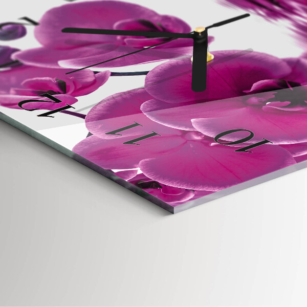 Reloj de vidrio Orquídea