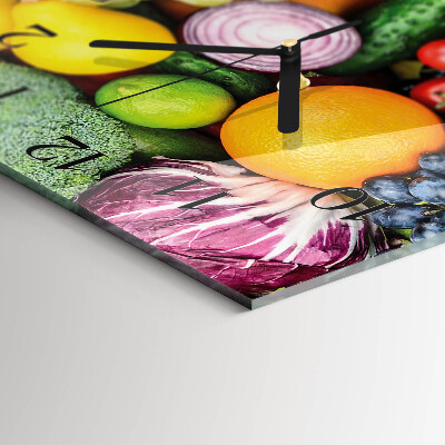 Reloj de vidrio Frutas y verduras