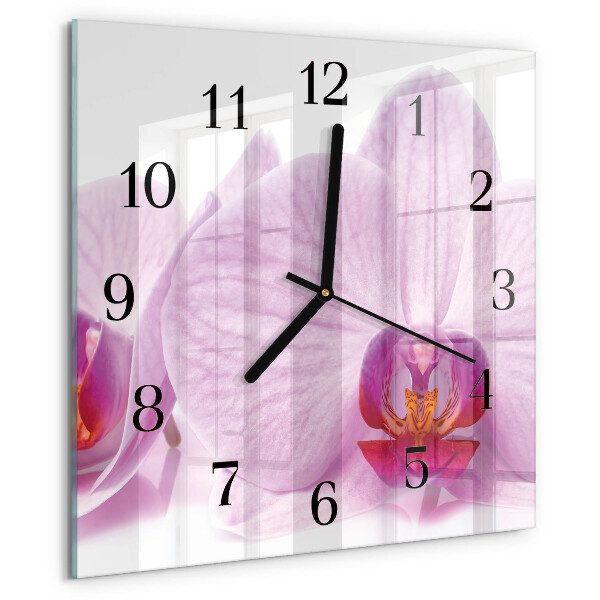 Reloj de vidrio Orquídea