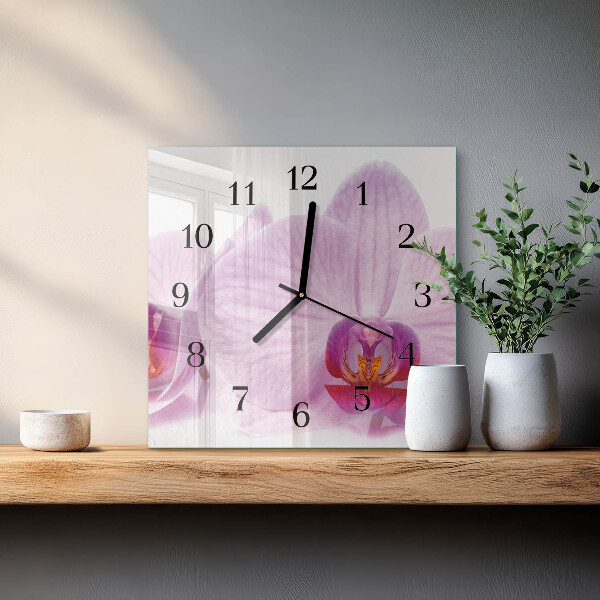 Reloj de vidrio Orquídea