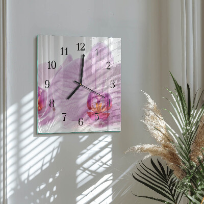 Reloj de vidrio Orquídea