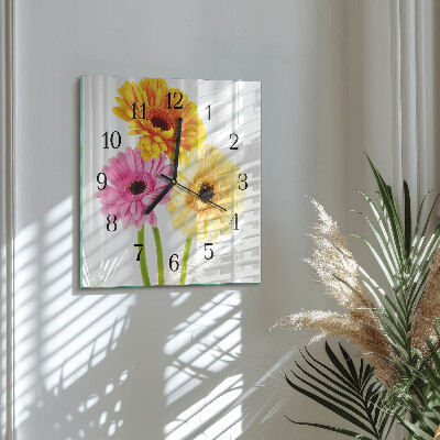 Reloj de vidrio Flores