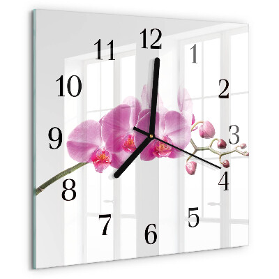 Reloj de vidrio Orquídea