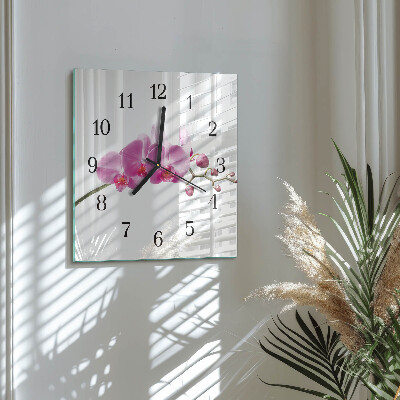 Reloj de vidrio Orquídea