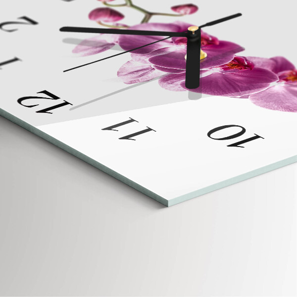 Reloj de vidrio Orquídea