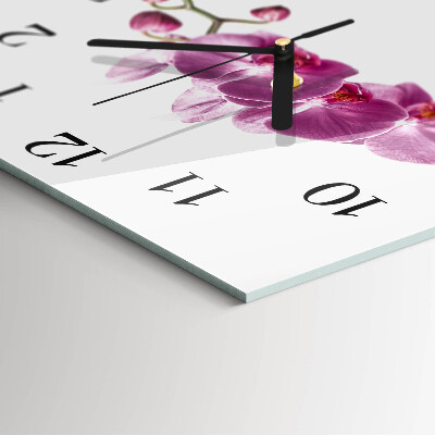 Reloj de vidrio Orquídea