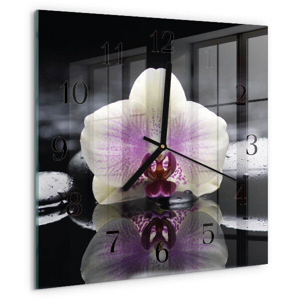 Reloj de vidrio Orquídea