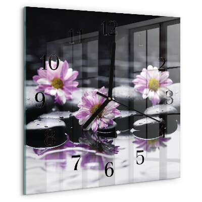 Reloj de vidrio Flores