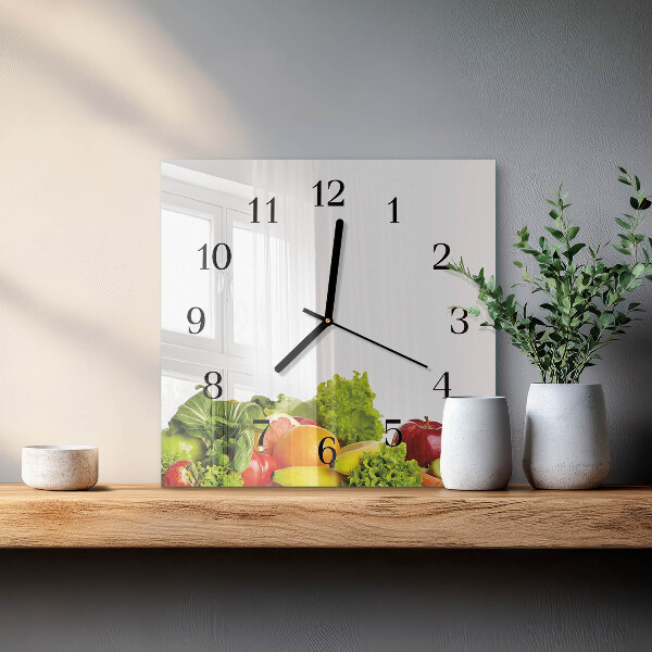 Reloj de vidrio Verduras