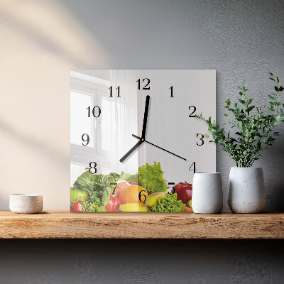 Reloj de vidrio Verduras