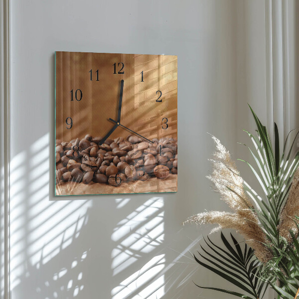 Reloj de vidrio Granos de café