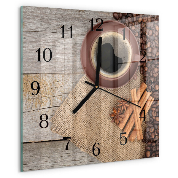 Reloj de vidrio Granos de café