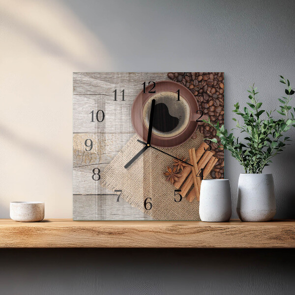 Reloj de vidrio Granos de café