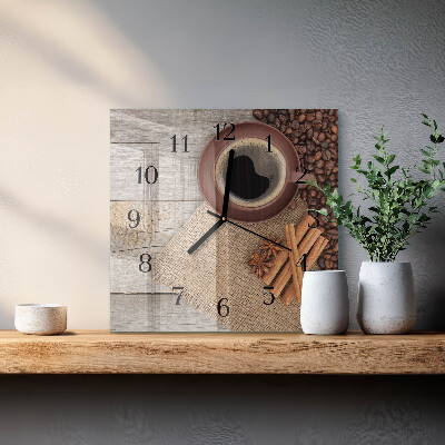 Reloj de vidrio Granos de café