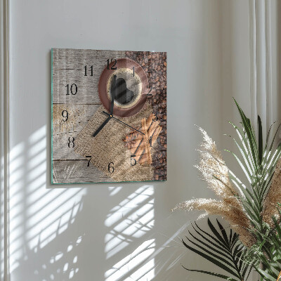Reloj de vidrio Granos de café