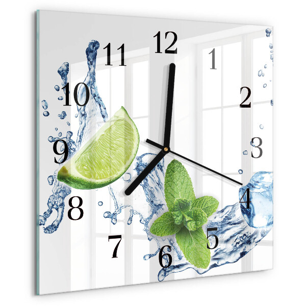 Reloj de vidrio Menta con lima