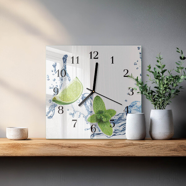 Reloj de vidrio Menta con lima